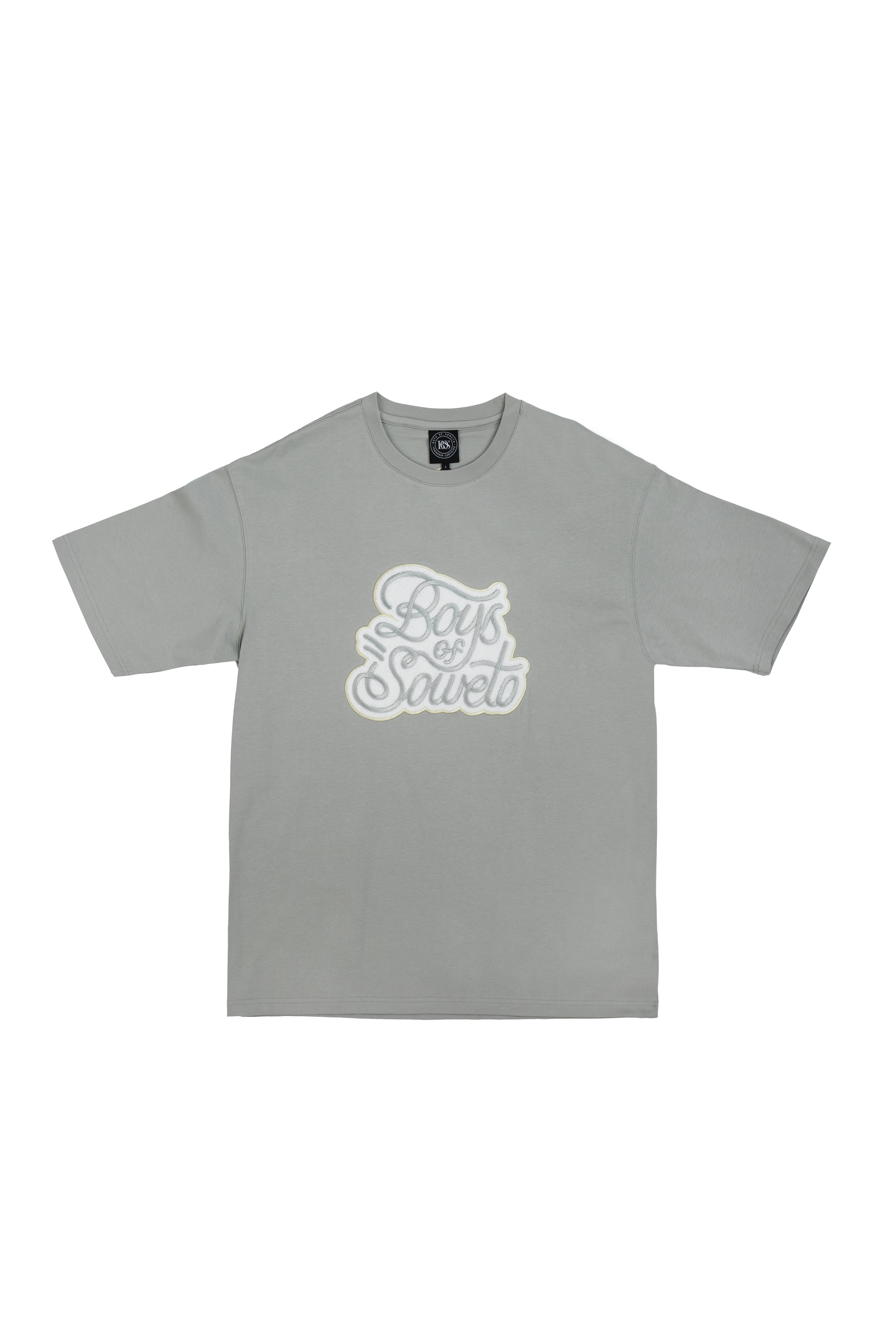 Towel Embroidered T-Shirt - Grey