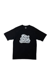 Towel Embroidered T-Shirt - Black