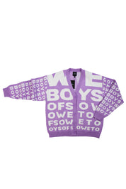 Chunky Eyetest  Cardigan - Purple