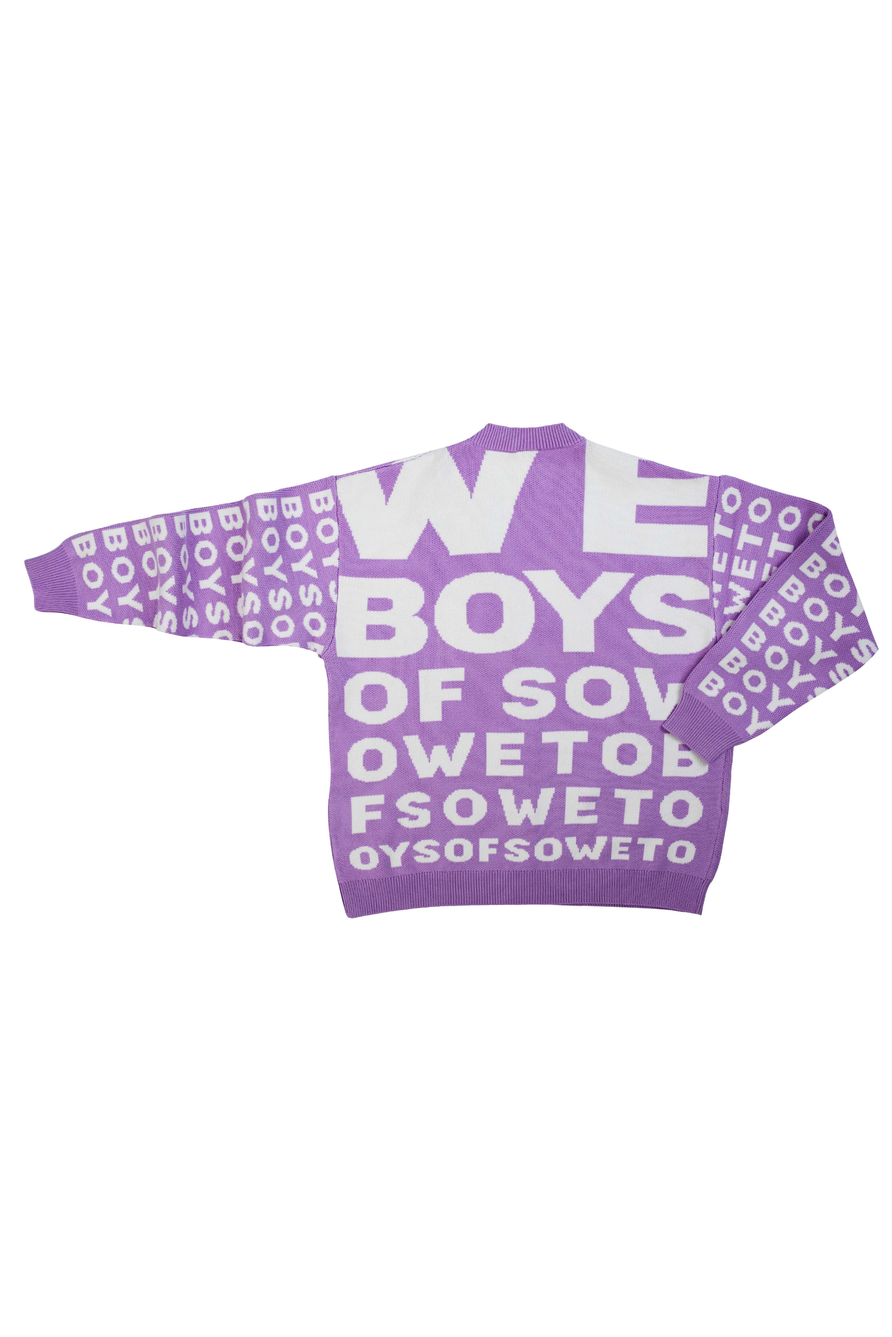 Chunky Eyetest  Cardigan - Purple