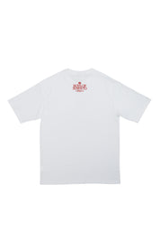 Towel Embroidered T-Shirt - White & Red