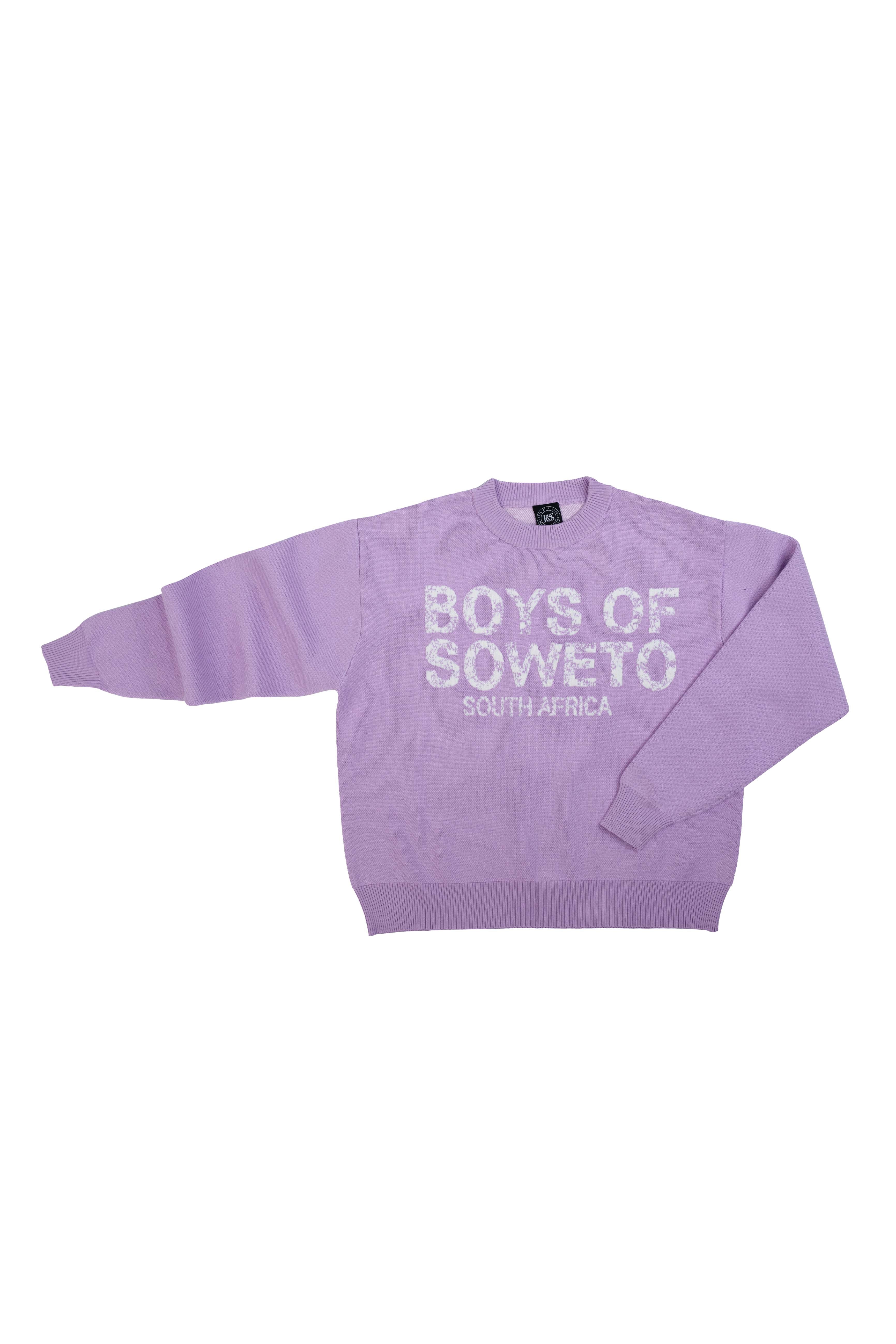 Chunky Crew Neck Sweater - Purple